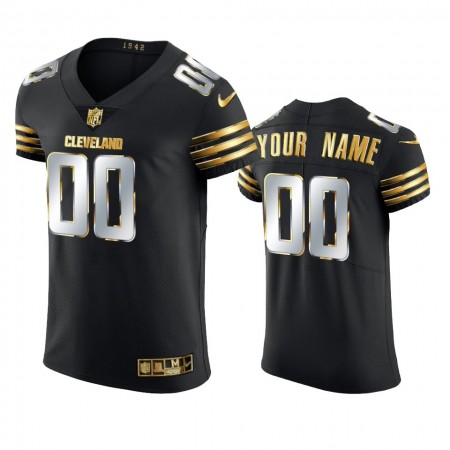 Tröjor Cleveland Browns Custom Svart Golden Edition Vapor Elite - Män Tröjor Cleveland Browns Custom Svart Golden Edition Vapor Elite - Män